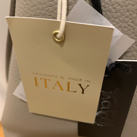 NWT IACUCCI Made in Italy Pebbled Leather Handbag - Picture 8 of 9